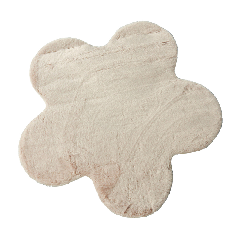 Alfombra Flor Beige 90cm