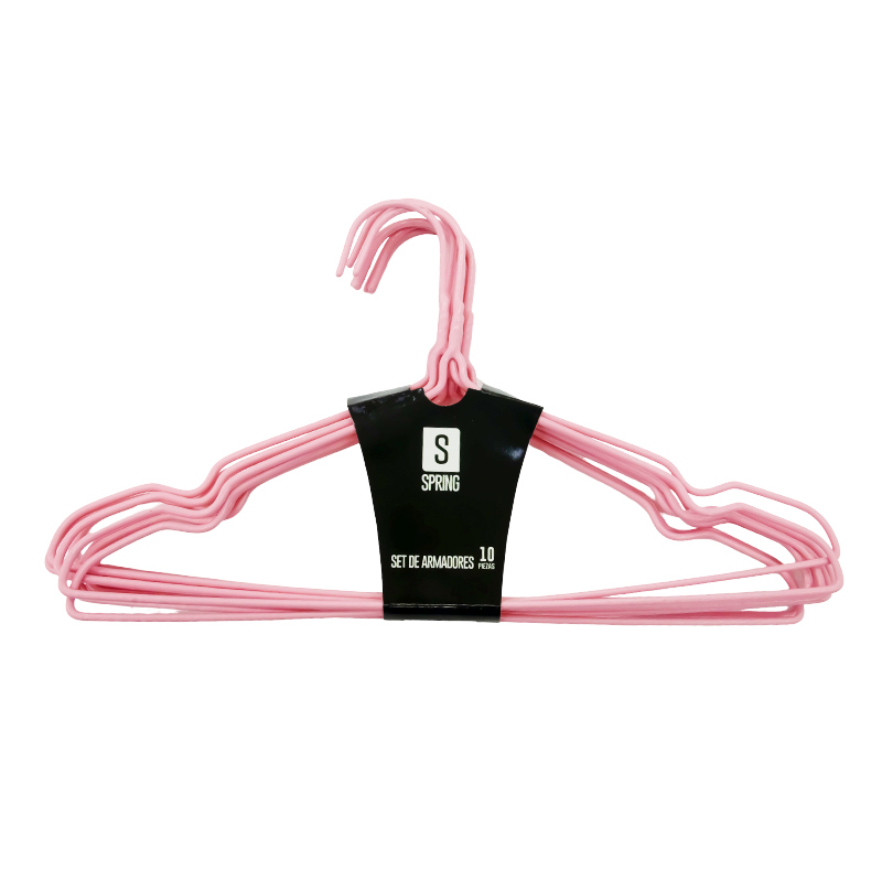 Armador Rosado de Metal para Camisa y Pantalón 10 Piezas
