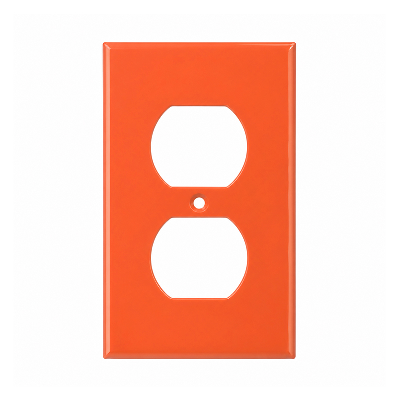 Placa Duplex Tierra Aislada Naranja