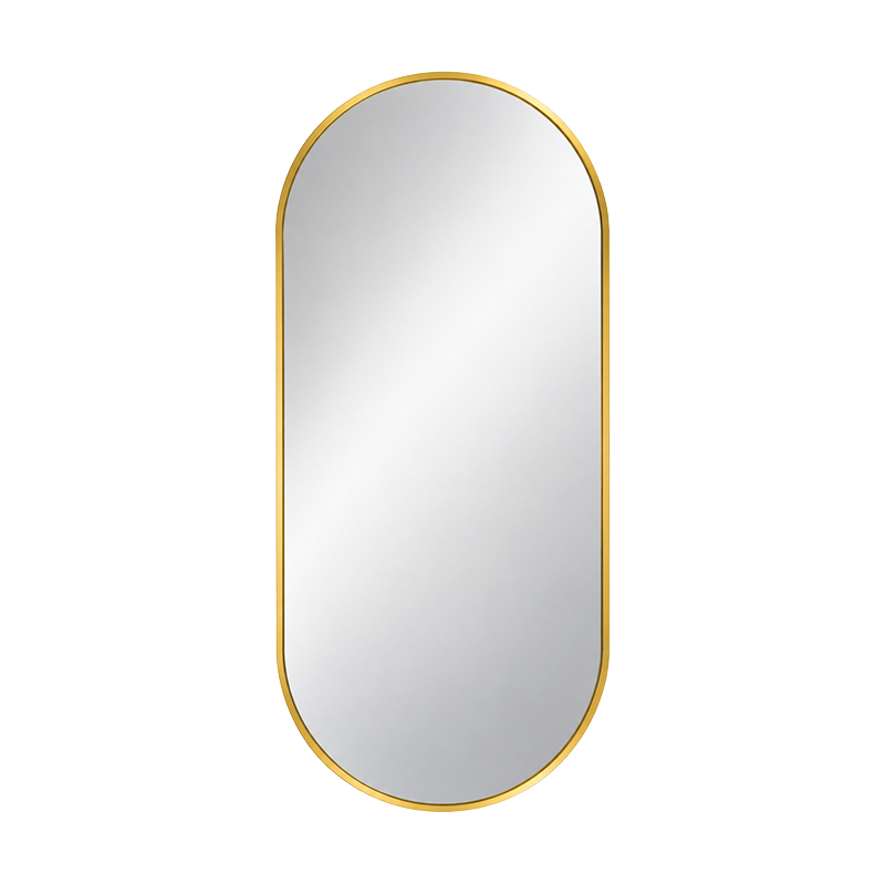 Espejo con Borde de Oro Oval 80X40cm 