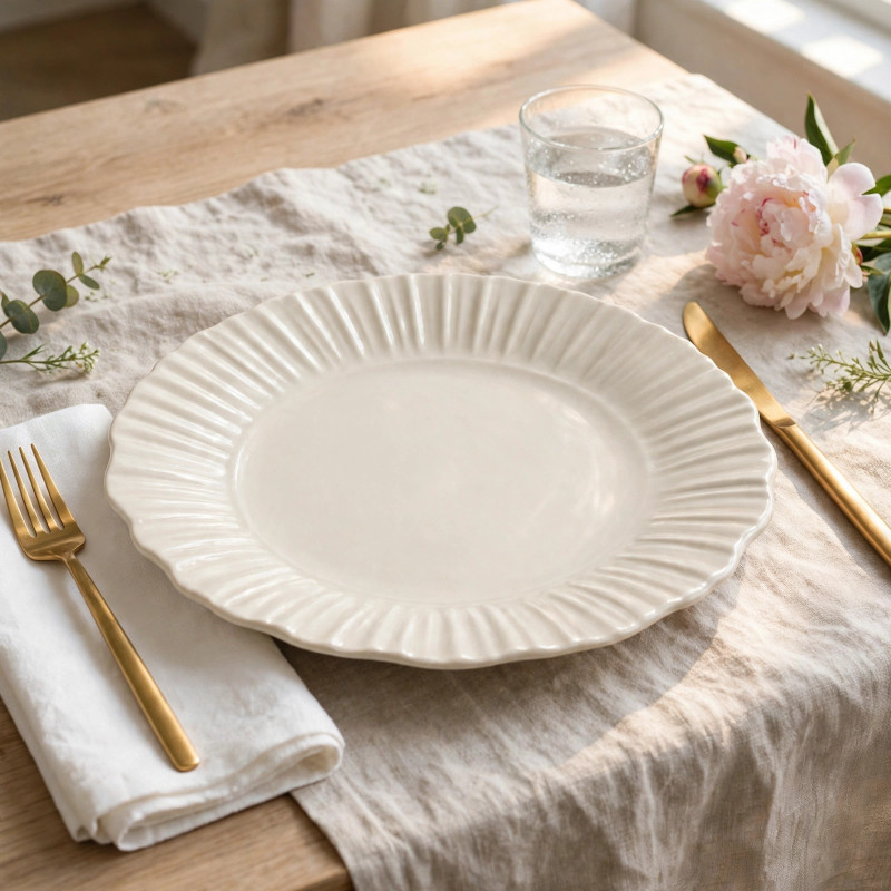 Plato Tendido Aura 27cm Beige