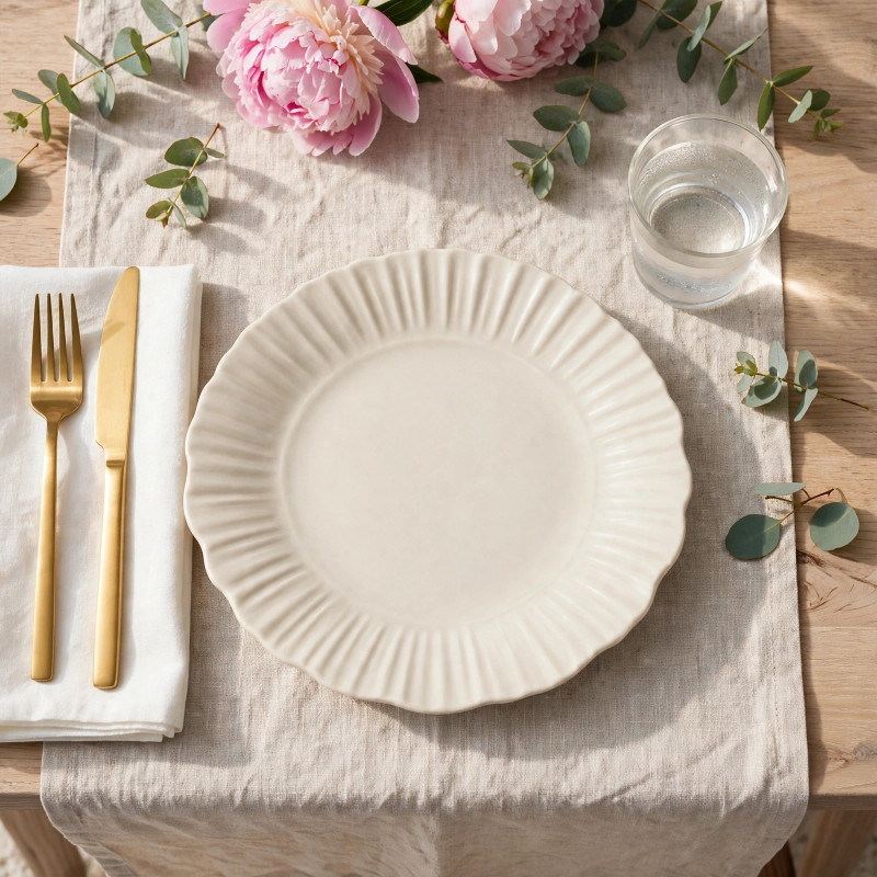 Plato Postre Aura 21cm Beige
