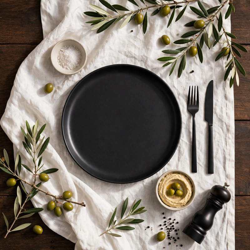 Plato Postre Remy 21cm Negro