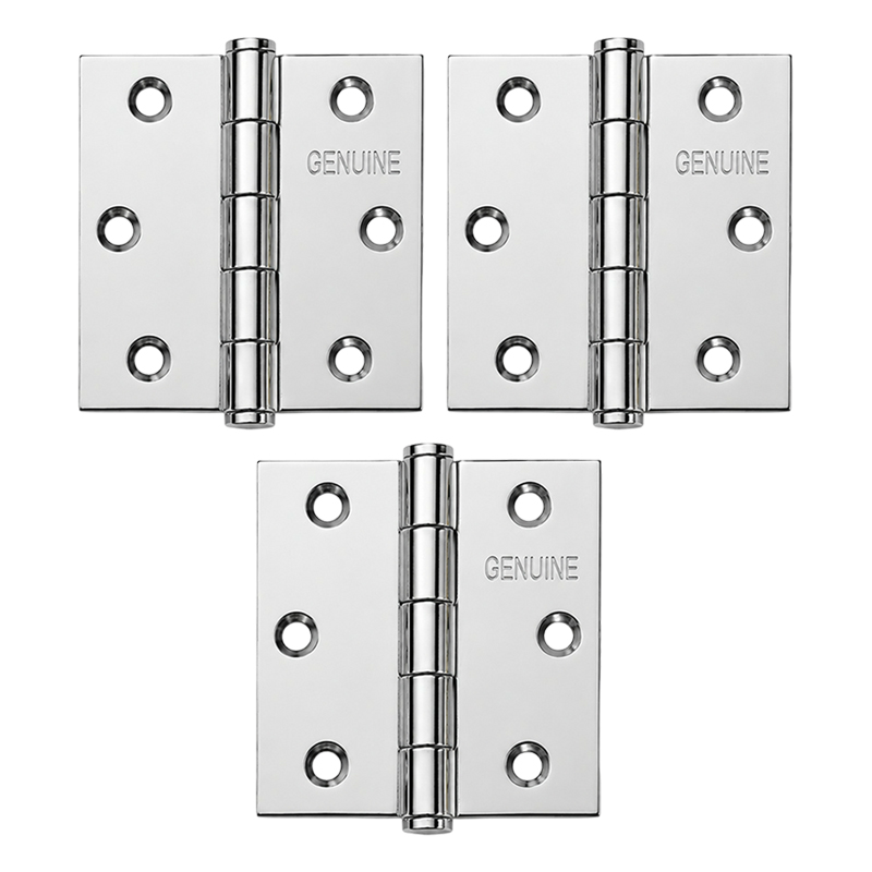 Bisagra Pasador Inoxidable Cromo 3x3 x2mm 3 Piezas