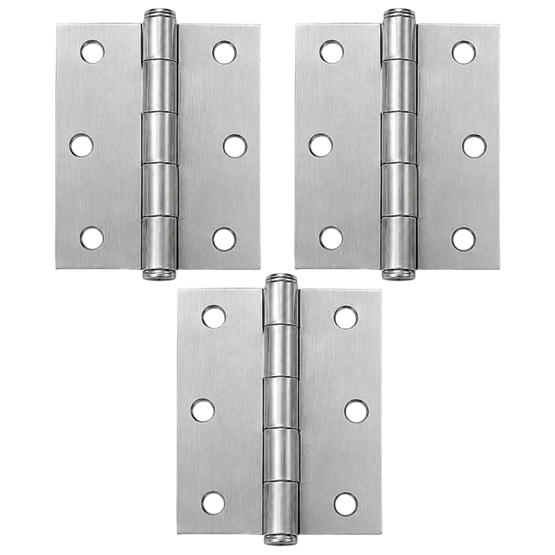Bisagra Pasador Cromo Satín 3.5x3.5x1.5mm 3 Piezas