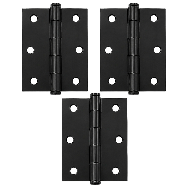 Bisagra Pasador Negro 3.5x3.5x1.5mm 3 Piezas