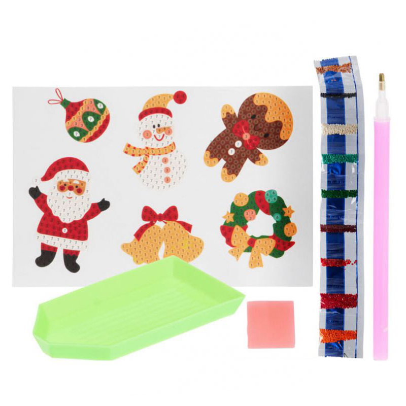 Set Manualidad Stickers Navideños 12 Unidades 