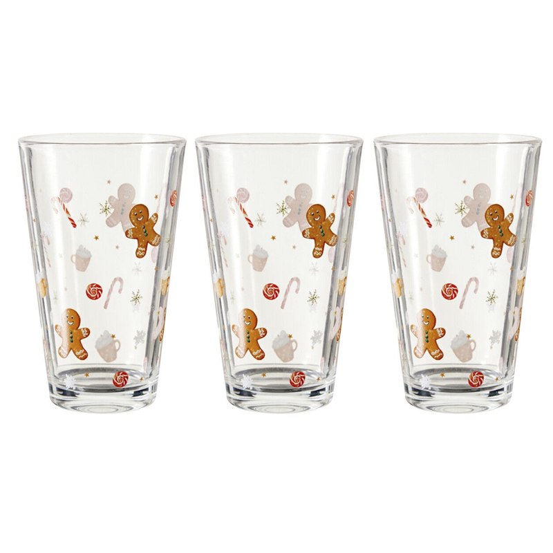 Vaso de Vidrio Set X3 Ginger Cookie 300ML 