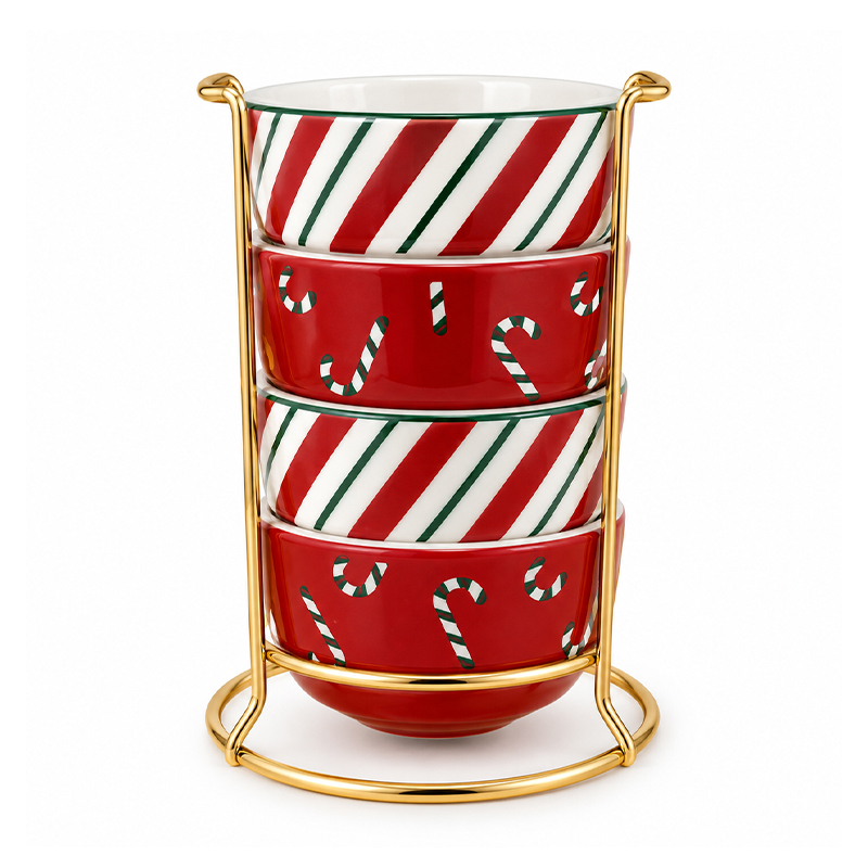 Pocillo Xmas con Soporte X4 Excellent Houseware 