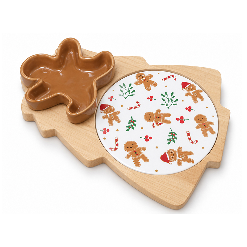 Set de Tabla para Servir Navideño Árbol 2 Piezas 