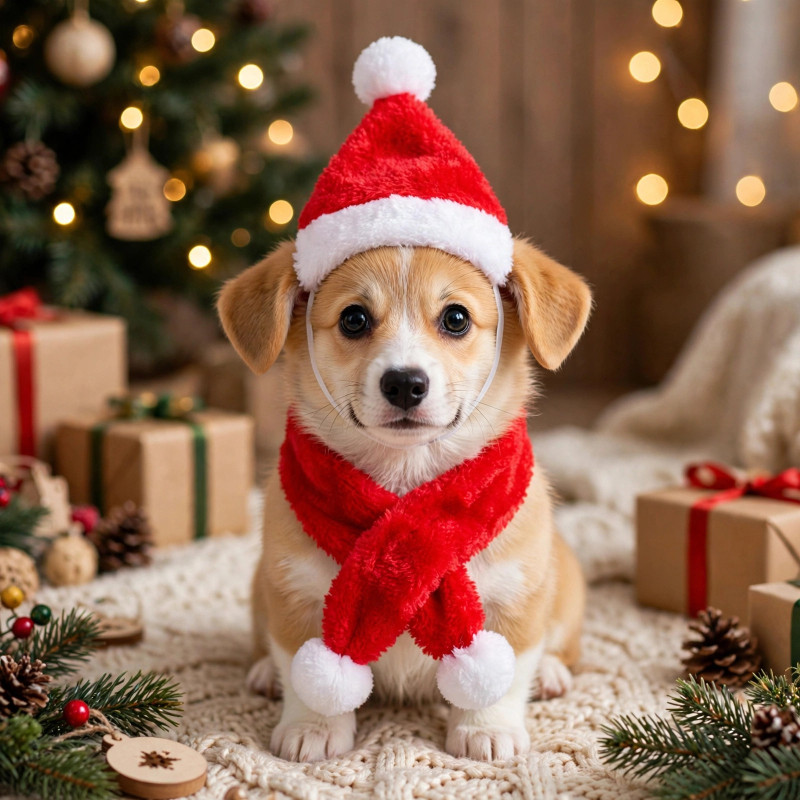 Disfraz para Mascota Santa Talla S 2 Piezas 