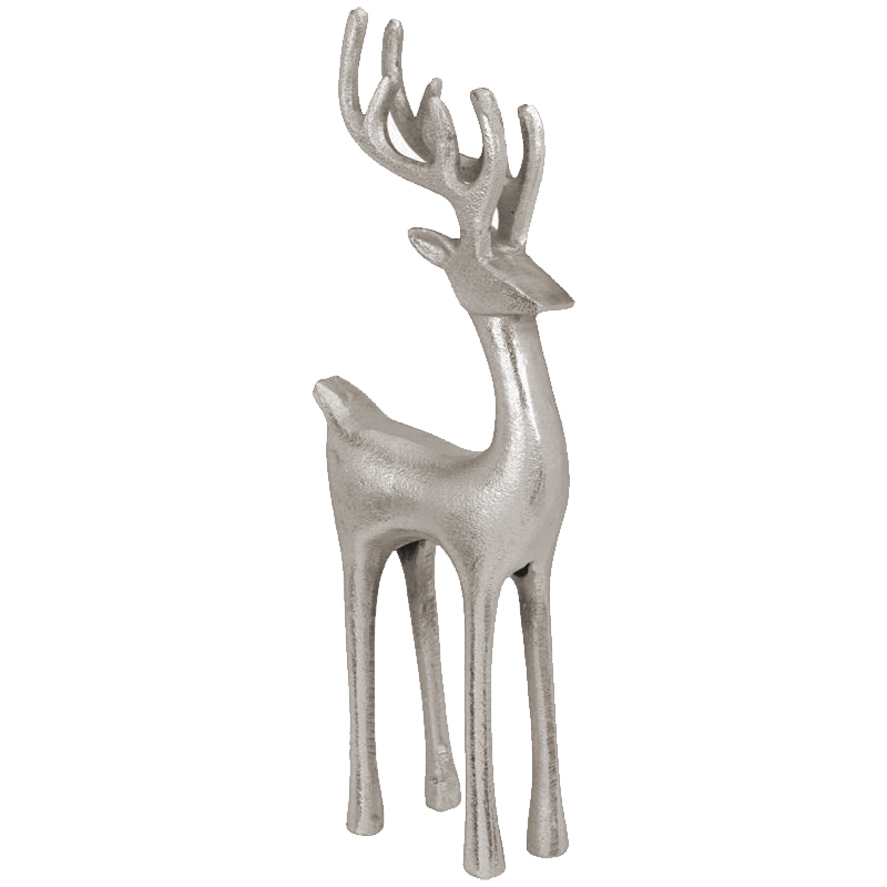 Adorno Reno Navideño Plata 35cm 