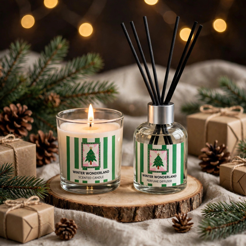 Difusor de Aroma Navideño con Vela Winter