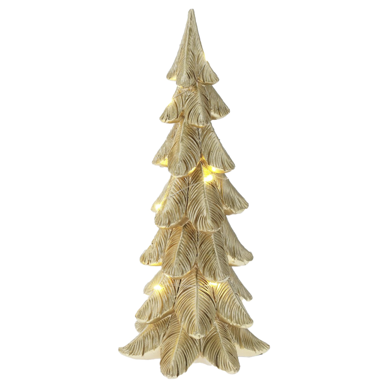 Adorno Árbol Navideño con Led Oro 29cm 