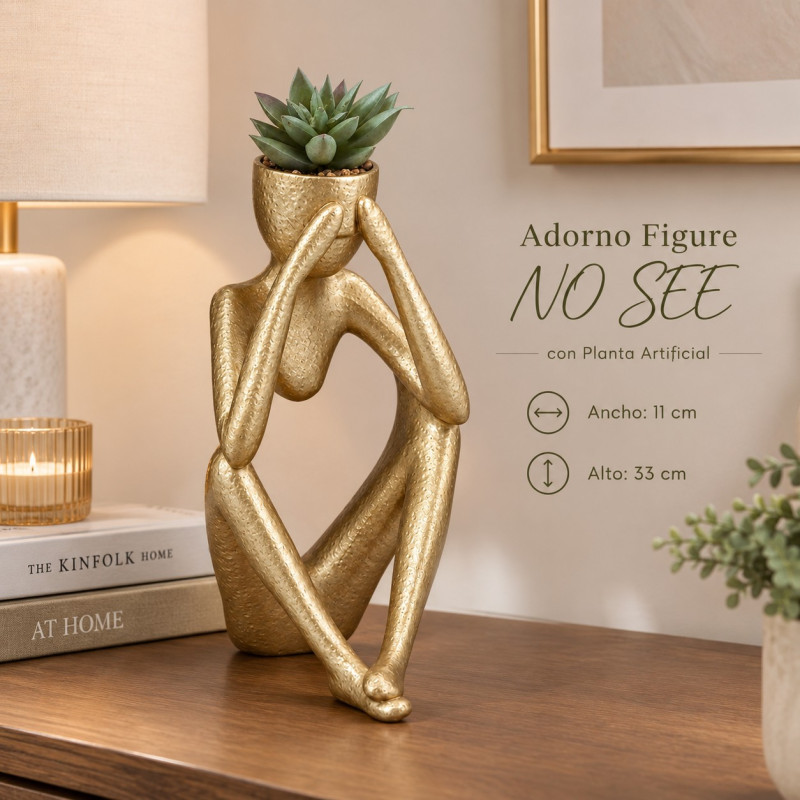 Adorno Figure NO SEE con Planta Artificial