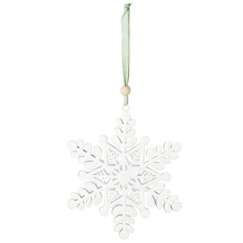 Adorno Colgante Navideño Copo Metal 10cm 