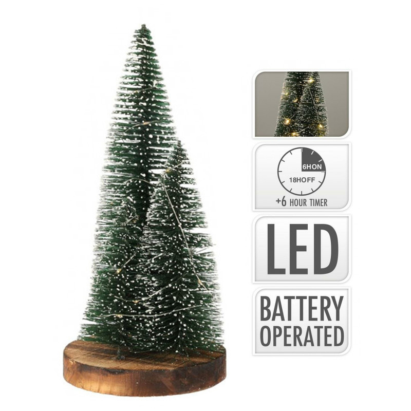 Adorno Árbol Navidad x3 LED Luz Amarilla x15