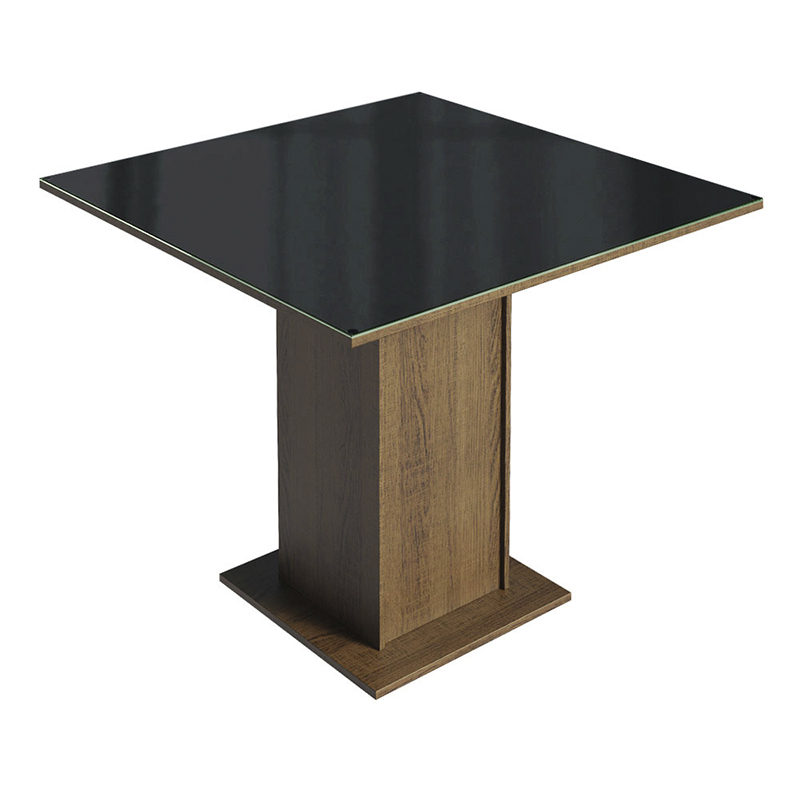 Mesa de Comedor Paraty Freijo y Negro de 90X90cm
