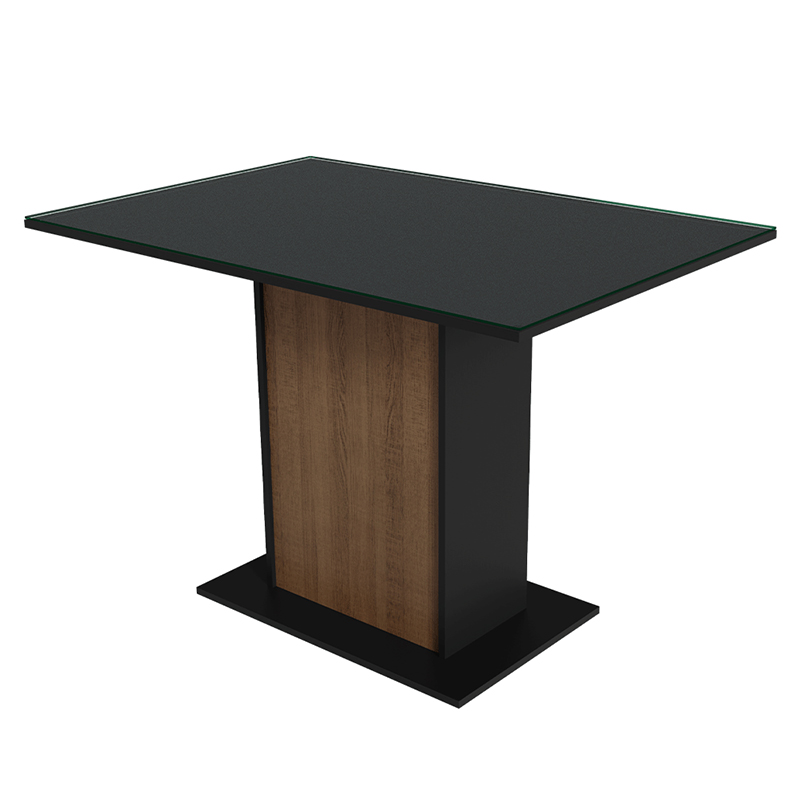Mesa de Comedor Bomio Freijo y Negro de 67.5X104cm