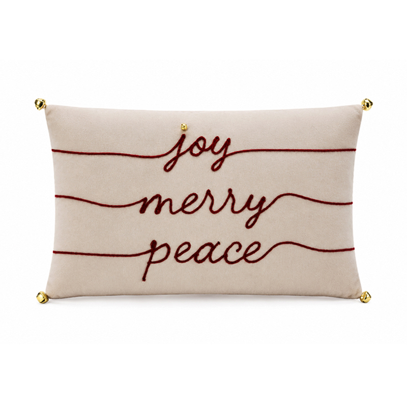 Cojín Warm Wishes Joy Merry Peace 30X50cm 