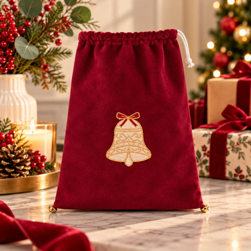 Funda de Regalo Warm Wishes Burgundy Pequeña 