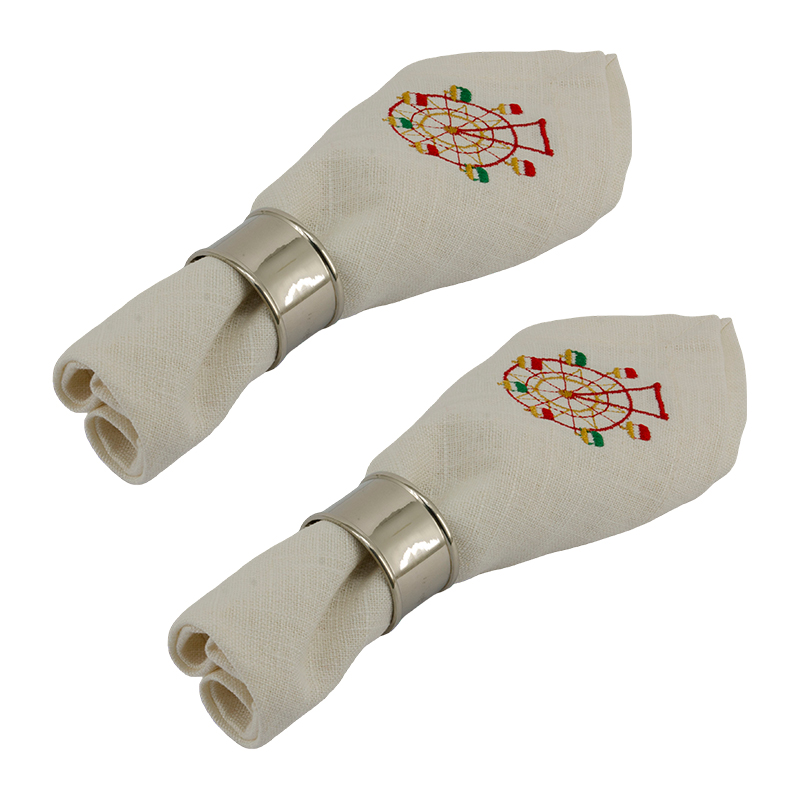 Set X2 Servilletas Carousel Rueda 36X36cm 