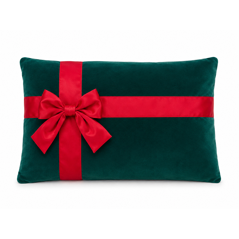 Cojín Kiss Me Christmas Regalo Verde 30X50cm 