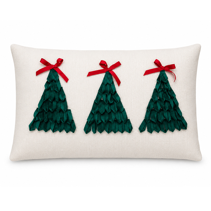 Cojín Kiss Me Christmas 3 Árboles 30X50cm 