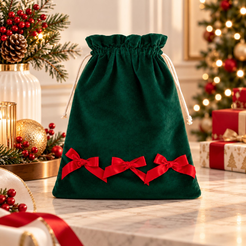 Funda de Regalo Kiss Me At Christmas Verde Pequeña