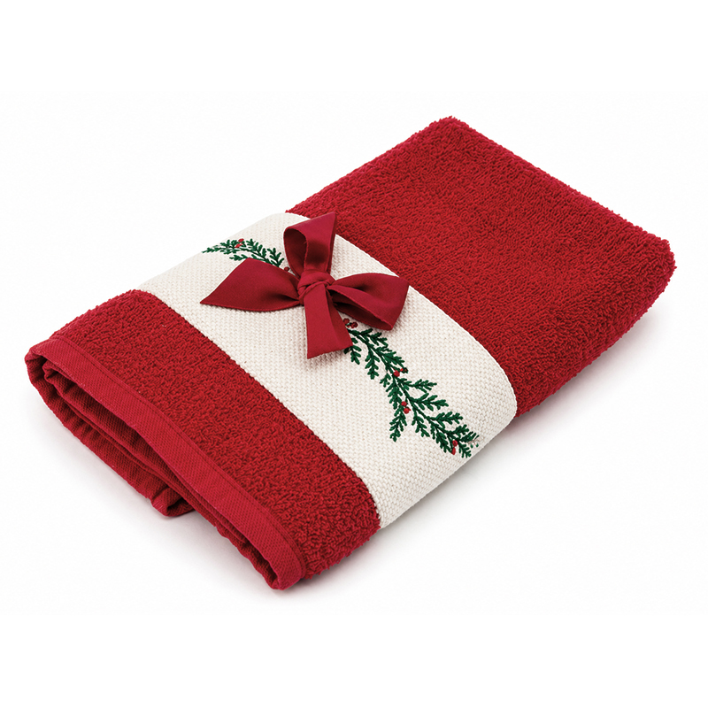 Toalla Kiss Me At Christmas Rojo 40X70cm 