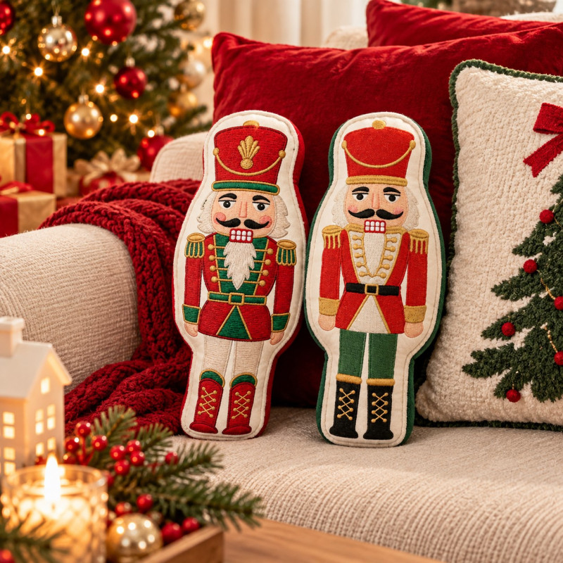 Set X2 Cojínes con Forma The Nutcracker 18X8cm 