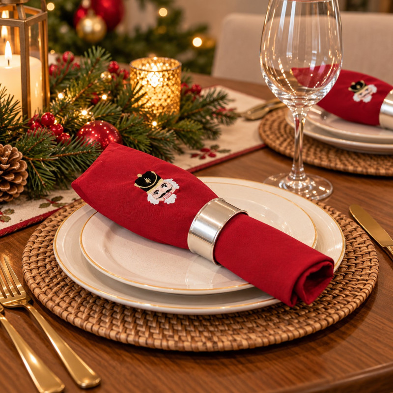 Set X2 Servilletas The Nutcracker Rojo 36X36cm