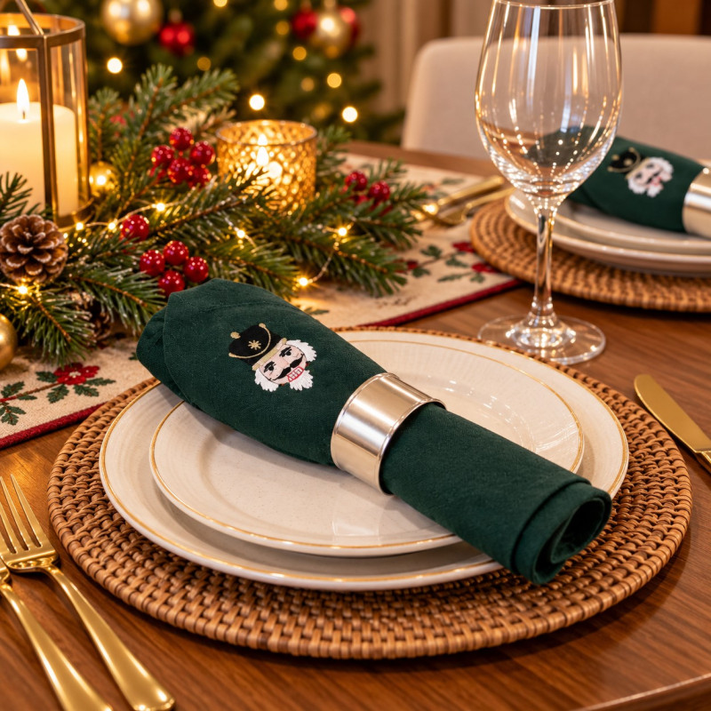 Set X2 Servilletas The Nutcracker Verde 36X36cm 