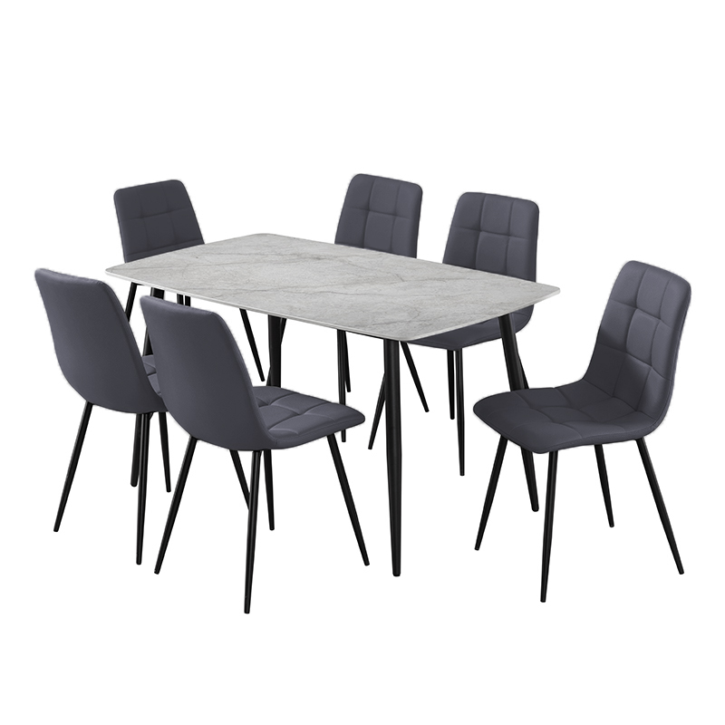 Comedor Shakespeare Gris 140x80x76cm 7 Piezas