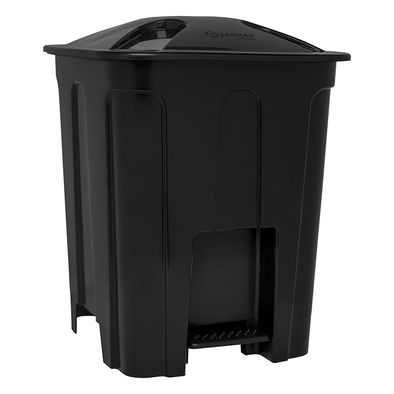 Tacho Plástico 15L con Pedal 35cm Negro Jaguar