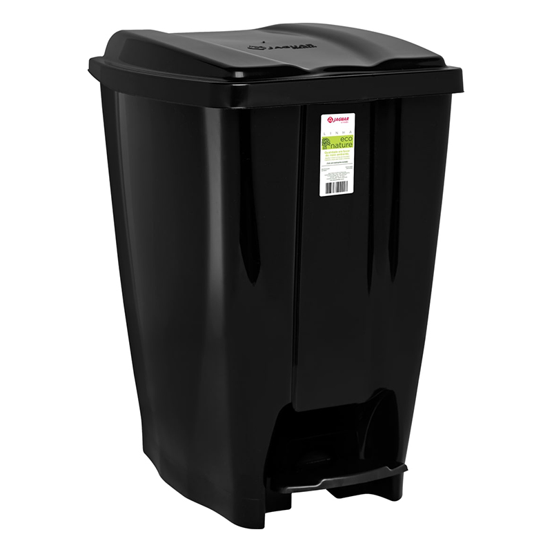 Tacho Plástico 20L con Pedal 53cm Negro Jaguar