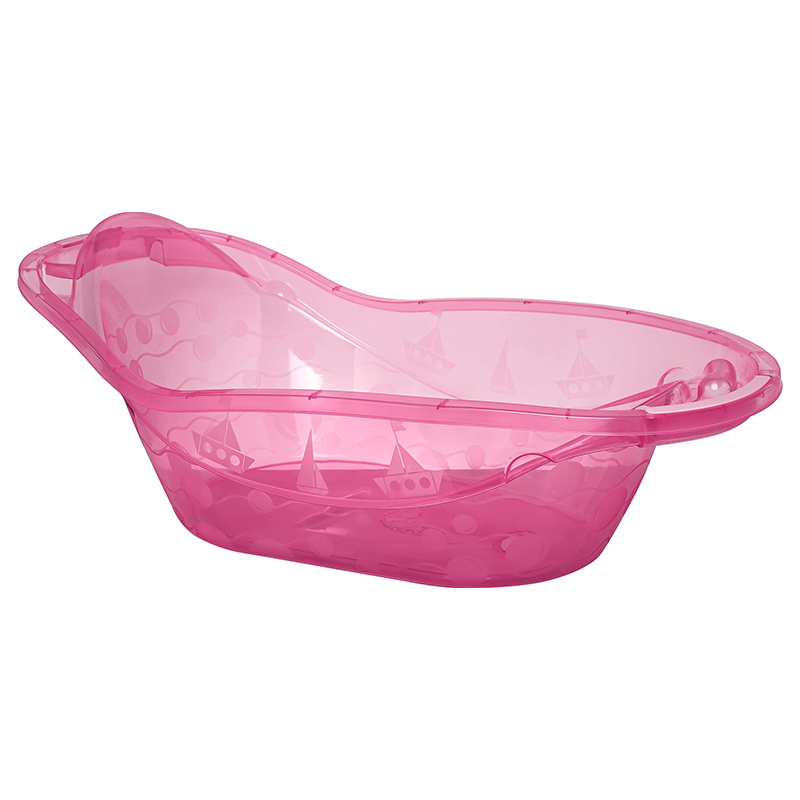 Bañera Plástica Rosa 23L con Desague 80cm Jaguar