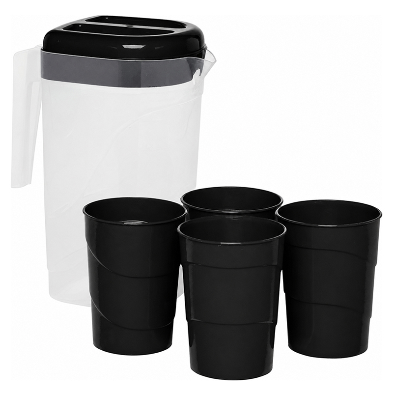 Jarra Plástica 2L con 4 Vasos 350ml Jaguar