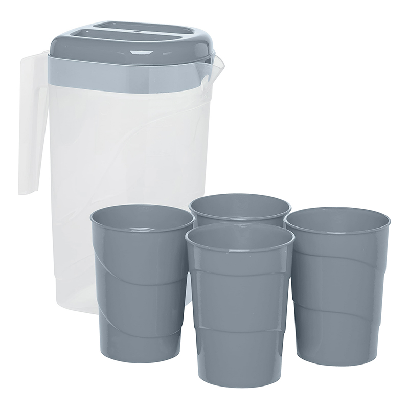 Jarra Plástica 2L con 4 Vasos 350ml Jaguar