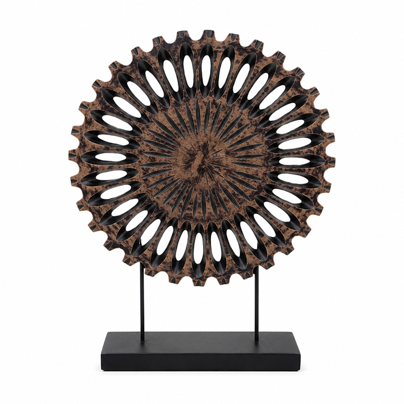 Adorno Mandala Decorativo Café Negro 52cm
