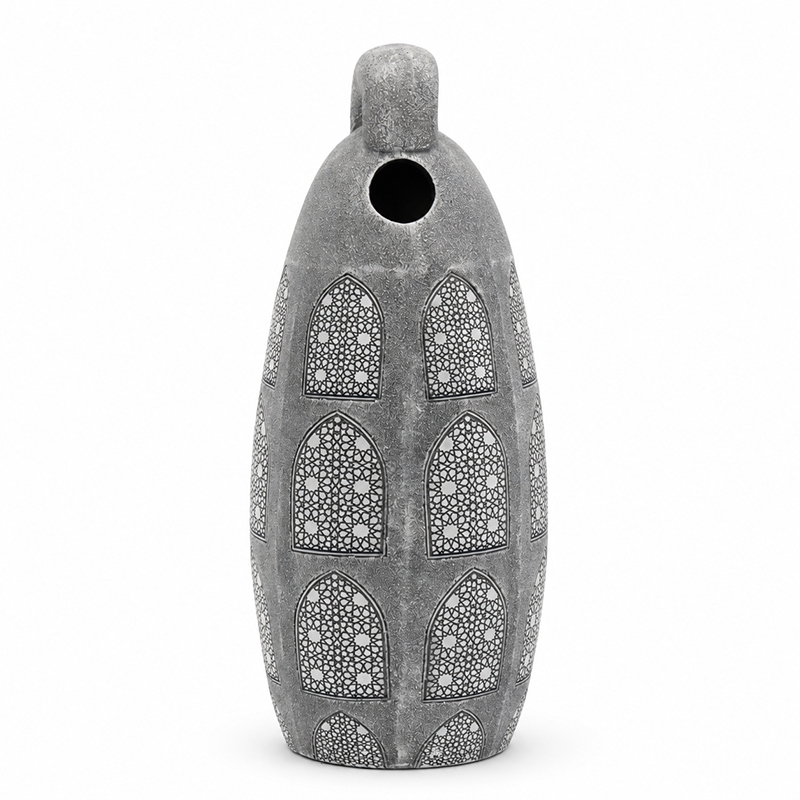 Adorno Ankara Decorativo Gris Blanco 39cm
