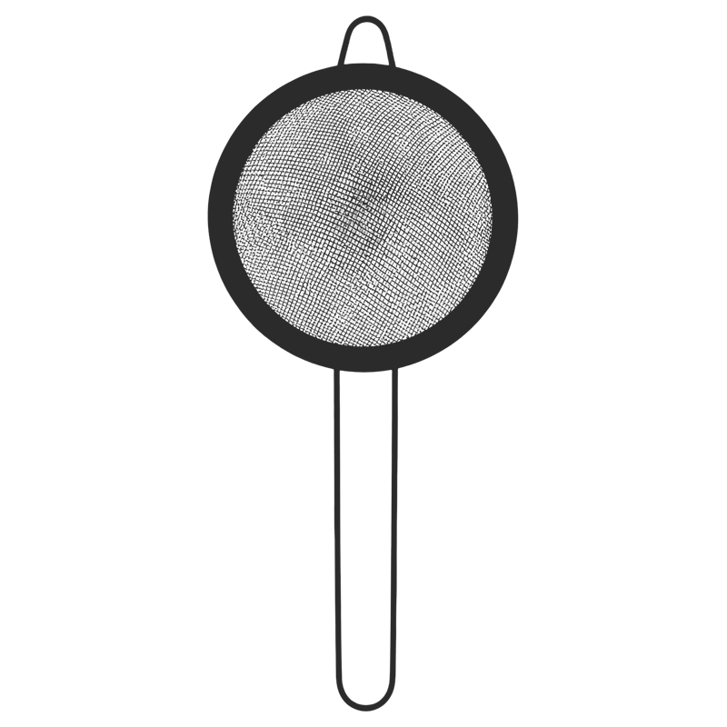Colador Metálico 10cm Negro  