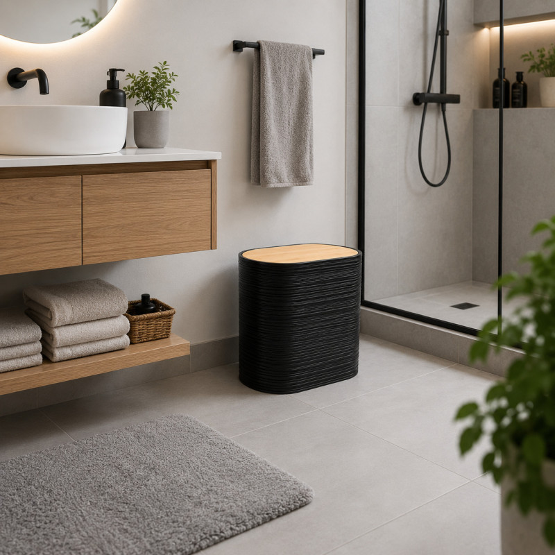 Tacho Linen Negro Bambú 