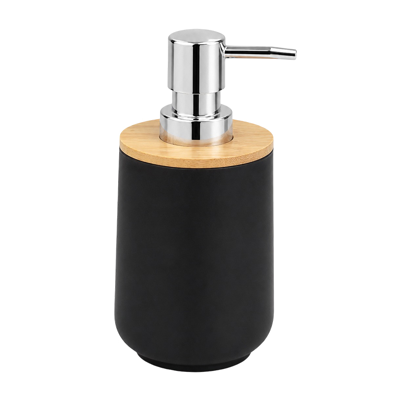 Dispensador de Jabón Líquido Madison Negro Bambú 