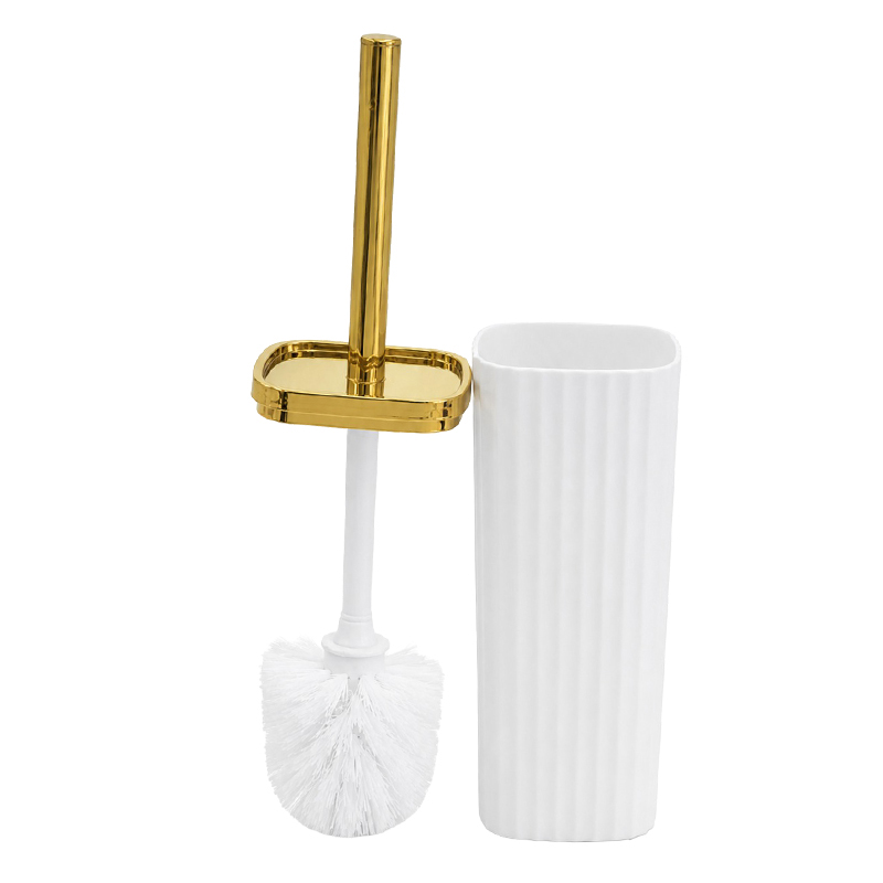 Porta Cepillo para Inodoro Regal Blanco Oro