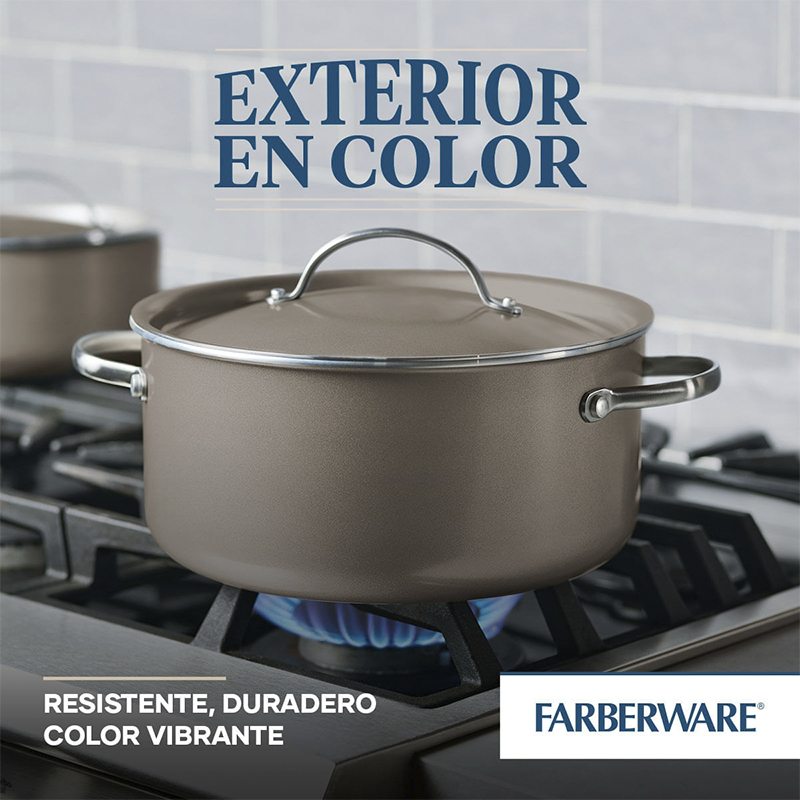 Ollas de Inducción Vibrance Cerámica 8 Piezas Farberware