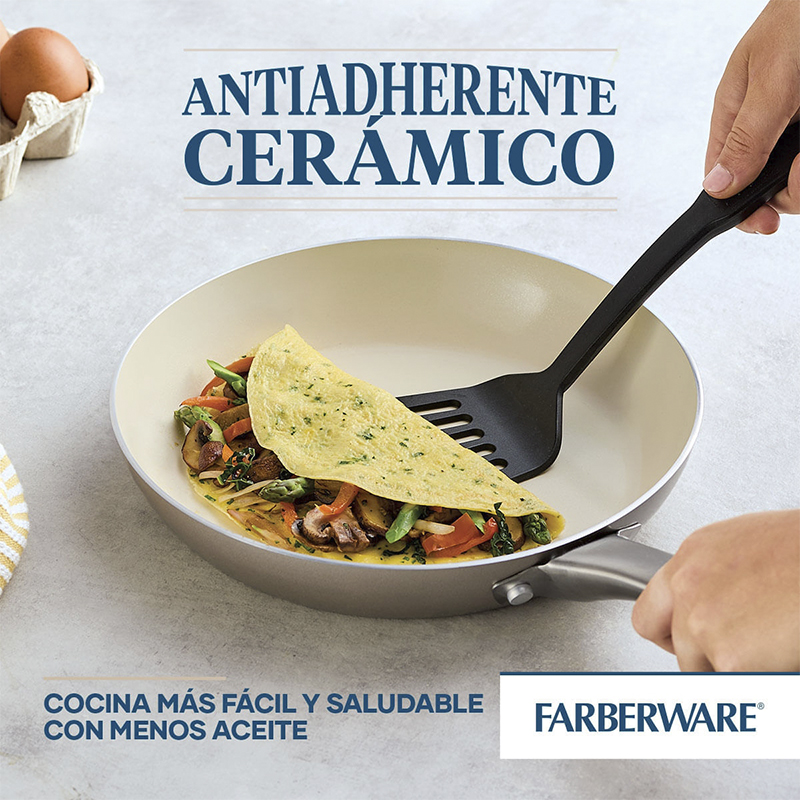 Ollas de Inducción Vibrance Cerámica 8 Piezas Farberware