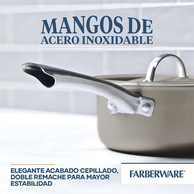 Ollas de Inducción Vibrance Cerámica 8 Piezas Farberware