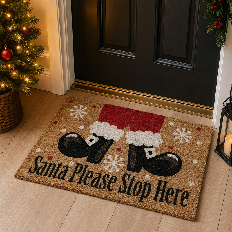Alfombra Santa Please Stop Here 45x75cm