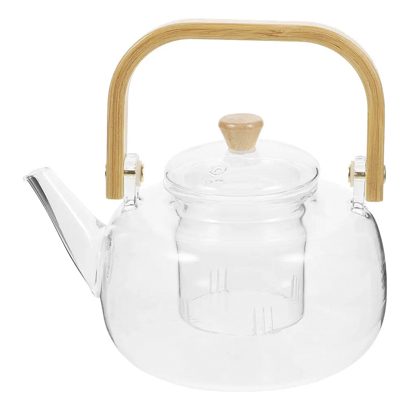 Tetera con Infusor Vidrio Bambú 